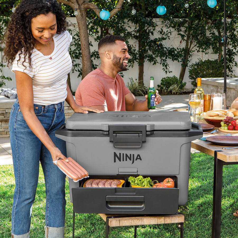 ninja frostvault 50qt47l twarda lodówka turystyczna - szara łupkowa fb151ukgy
