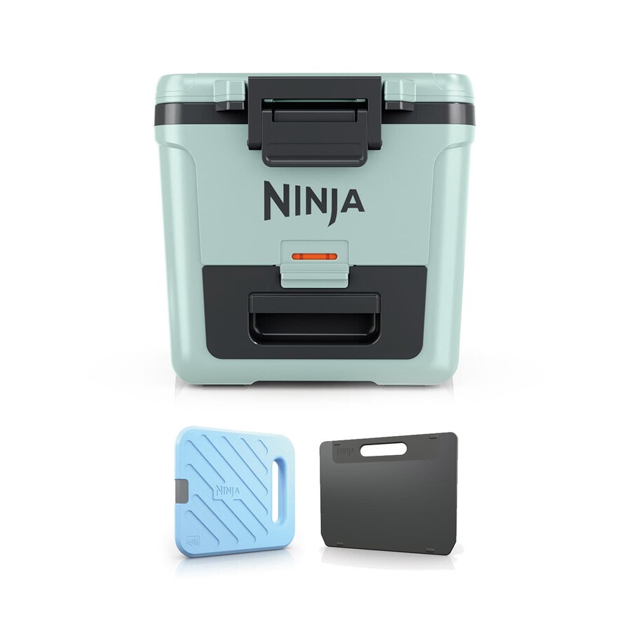 lodówka turystyczna ninja frostvault 30qt28l na kółkach z suchą strefą kolor seafoam blue fb230ukmt