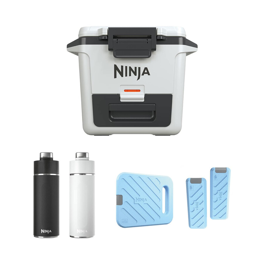 zestaw chłodziarki ninja frostvault 30qt28l wkładu chłodzącego i butelki thirsti