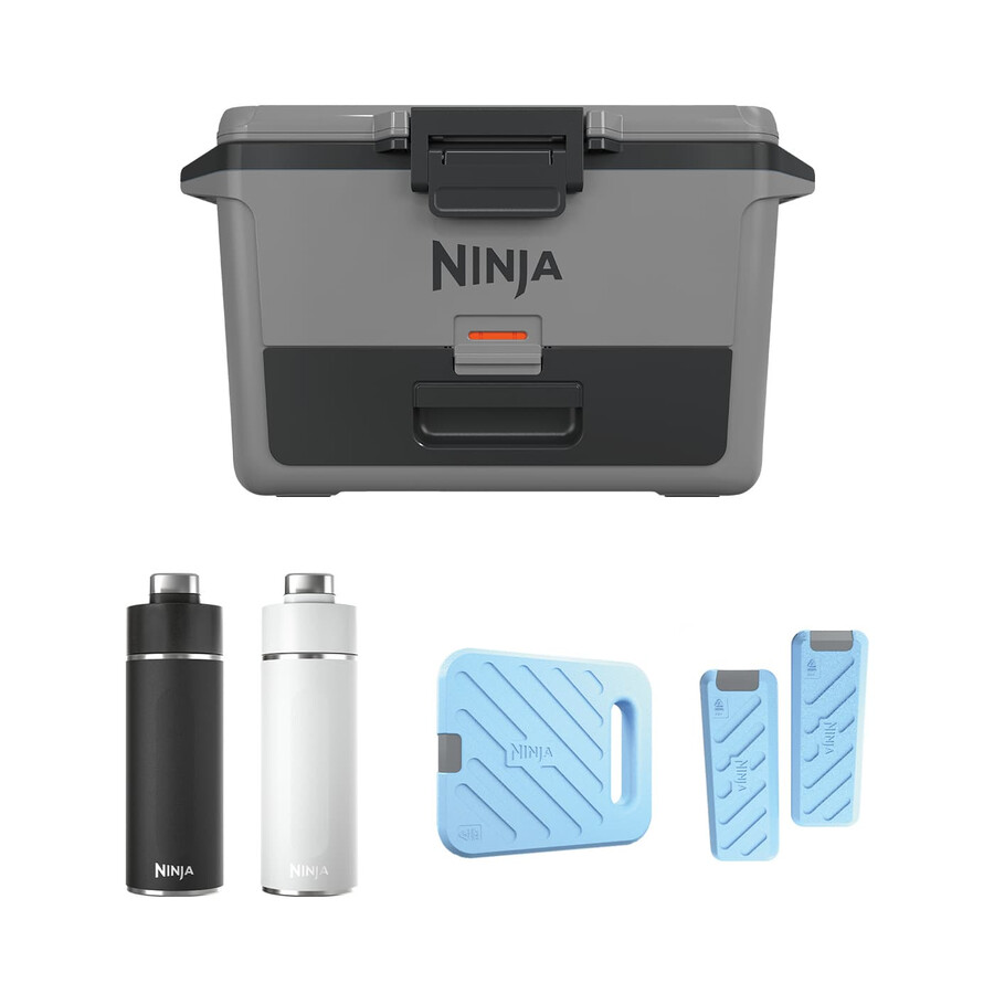 zestaw chłodziarki ninja frostvault 50qt47l wkładu chłodzącego i butelki thirsti