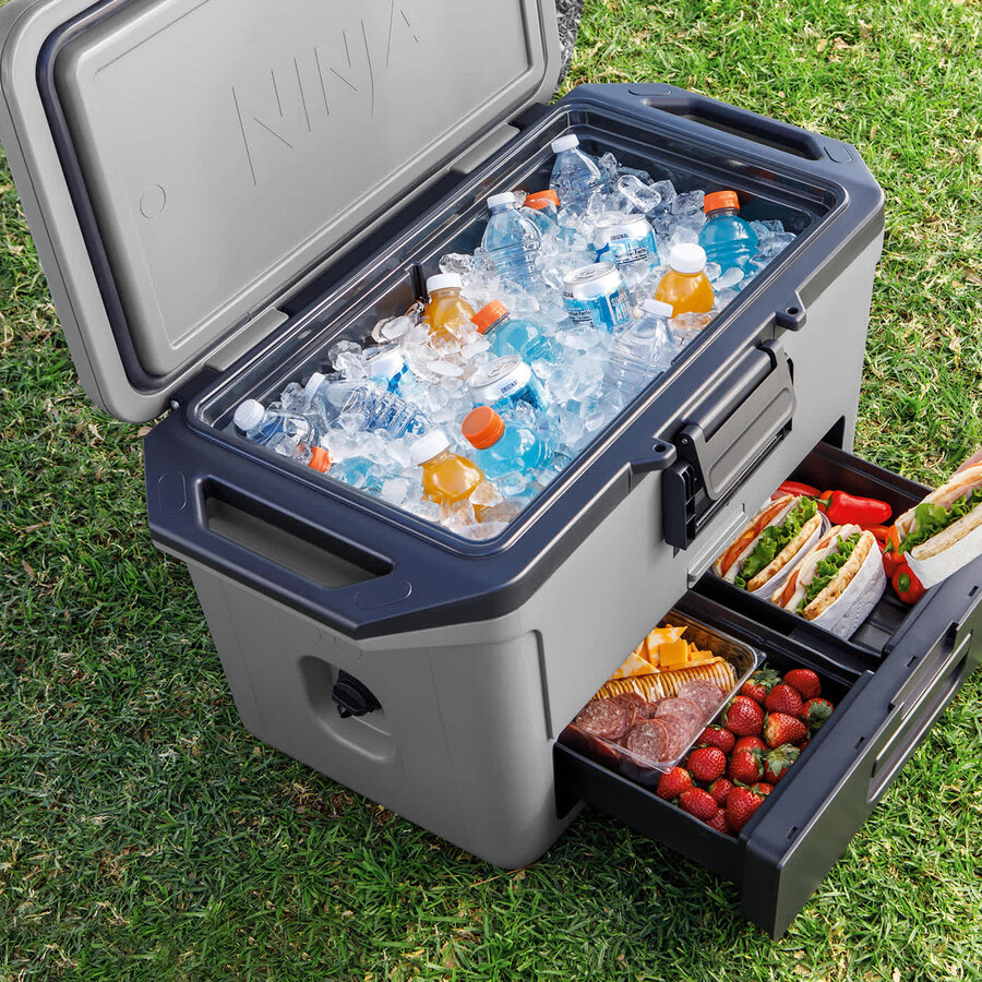 zestaw chłodziarki ninja frostvault 50qt47l wkładu chłodzącego i butelki thirsti