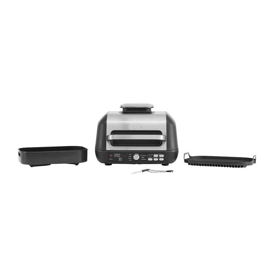 ninja foodi max pro health grill płaska płyta i frytkownica powietrzna ag651uk