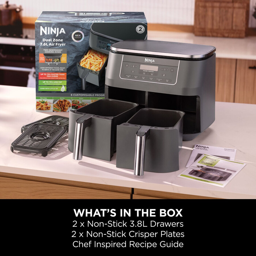 frytkownica powietrzna ninja 6 w 1 dwustrefowa 76 l dz300uk