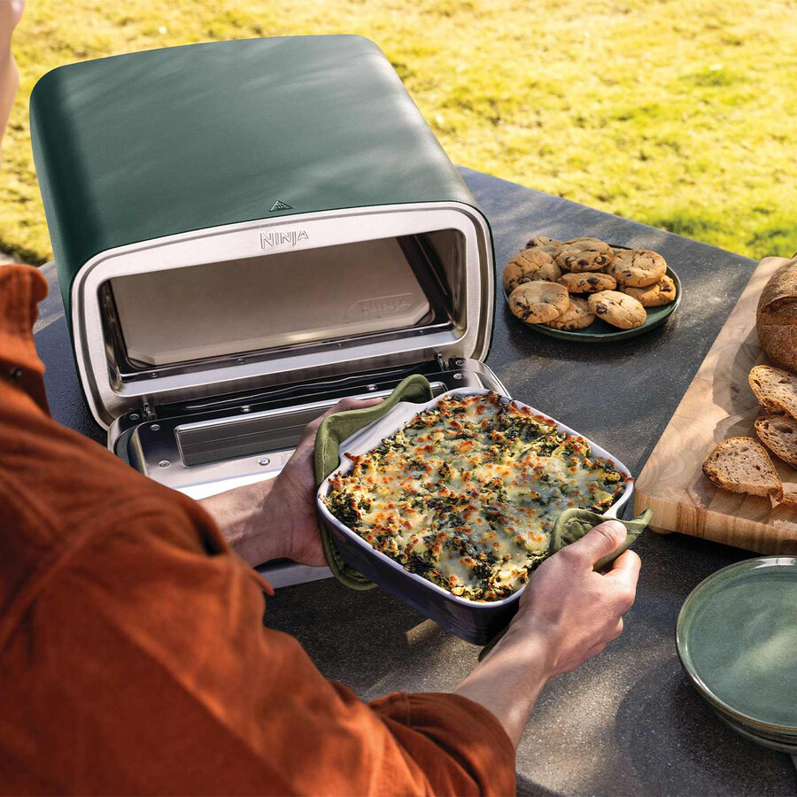 elektryczny piec do pizzy i frytkownica powietrzna ninja artisan – british racing green mo201ukdb