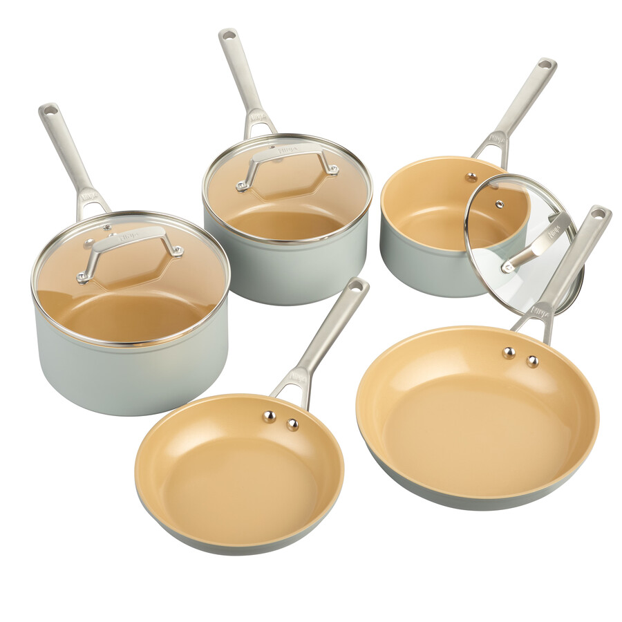 zestaw patelni i rondla ninja extended life ceramic 5 elementów - cw95000euukdb