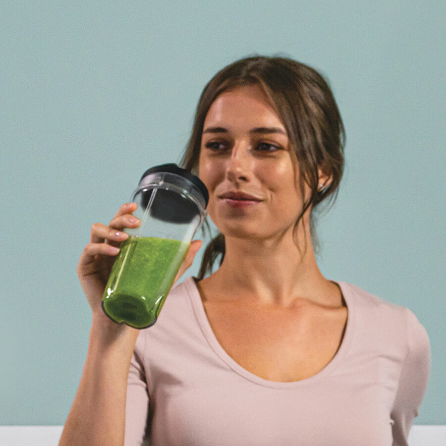 nutri ninja 700w slim blender i smoothie maker - qb3001uks - srebrny